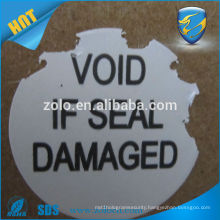 Alibaba express code security destructible label sticker